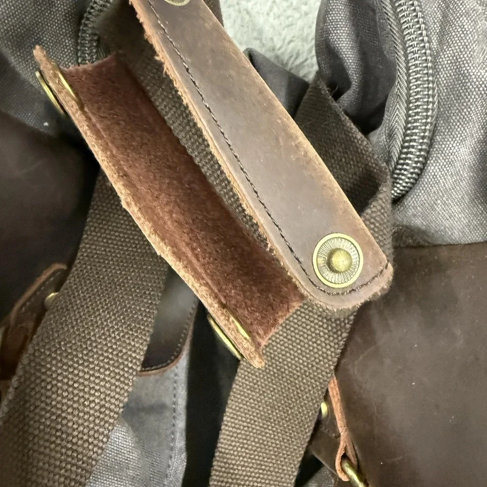 Kemy's Gray Canvas Duffel Bag Mens 20